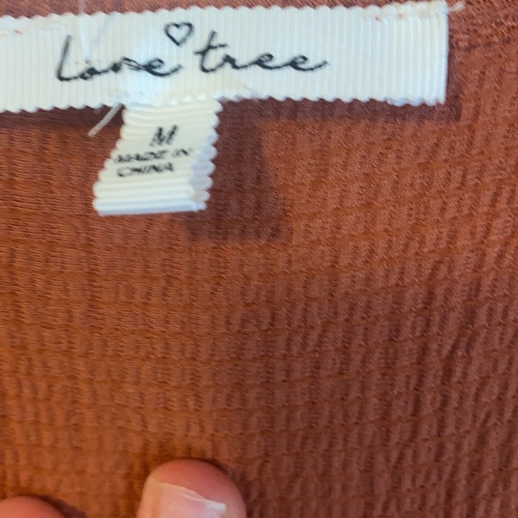 NWOT Love tree textured crop top - Picture 5 of 5